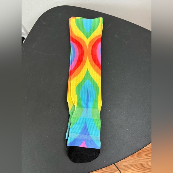 Rainbow Heart Compression Socks - Picture 2 of 4